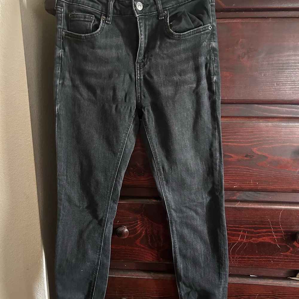Zara washed gray skinny jeans